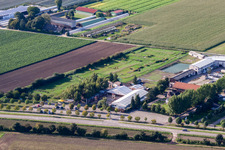 Aerial photograpy of Adamshof Footgolf Course in Kandel in the state Rhineland-Palatinate, Germany