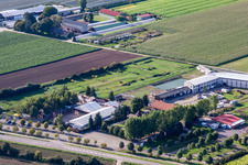 Oblique view of Adamshof Footgolf Course in Kandel in the state Rhineland-Palatinate, Germany
