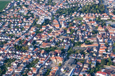 Bird's eye view of Mutterstadt in the state Rhineland-Palatinate, Germany