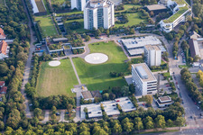 Drone recording of BG Accident Clinic in the district Oggersheim in Ludwigshafen am Rhein in the state Rhineland-Palatinate, Germany