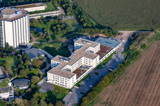 Oblique view of BG Accident Clinic in the district Oggersheim in Ludwigshafen am Rhein in the state Rhineland-Palatinate, Germany
