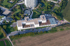 BG Accident Clinic in the district Oggersheim in Ludwigshafen am Rhein in the state Rhineland-Palatinate, Germany from the plane