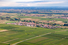 District Duttweiler in Neustadt an der Weinstraße in the state Rhineland-Palatinate, Germany from the plane