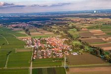 District Duttweiler in Neustadt an der Weinstraße in the state Rhineland-Palatinate, Germany viewn from the air