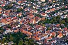 Aerial photograpy of District Niederhochstadt in Hochstadt in the state Rhineland-Palatinate, Germany