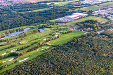 Aerial view of Golf Club Dreihof in the district Dreihof in Essingen in the state Rhineland-Palatinate, Germany