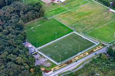 Sports fields in the district Minderslachen in Kandel in the state Rhineland-Palatinate, Germany