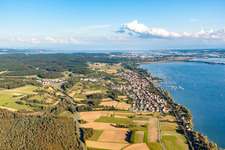 Aerial view of Allensbach in the state Baden-Wuerttemberg, Germany