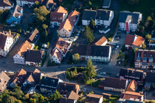 Bird's eye view of District Wollmatingen in Konstanz in the state Baden-Wuerttemberg, Germany