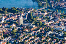District Petershausen in Konstanz in the state Baden-Wuerttemberg, Germany from above