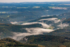 Aerial view of Fridingen an der Donau in the state Baden-Wuerttemberg, Germany