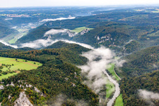 Danube Gorge in Fridingen an der Donau in the state Baden-Wuerttemberg, Germany seen from above