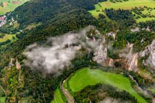 Danube Gorge in Buchheim in the state Baden-Wuerttemberg, Germany from above