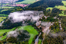 Danube Gorge in Buchheim in the state Baden-Wuerttemberg, Germany from the plane
