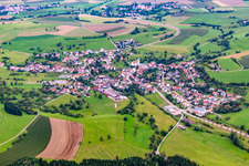 Aerial view of Village view in Mühlingen in the state Baden-Wuerttemberg, Germany
