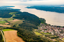 Drone recording of District Ludwigshafen in Bodman-Ludwigshafen in the state Baden-Wuerttemberg, Germany