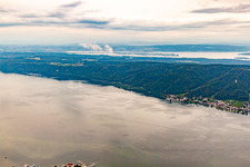District Bodman in Bodman-Ludwigshafen in the state Baden-Wuerttemberg, Germany seen from a drone