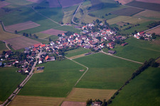 From the east in the district Unterfischach in Obersontheim in the state Baden-Wuerttemberg, Germany