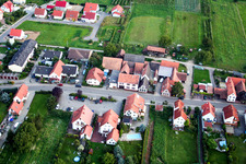 Aerial photograpy of B427 through the village in Hergersweiler in the state Rhineland-Palatinate, Germany