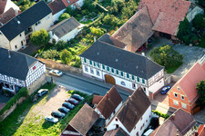 Oblique view of Main Street in Barbelroth in the state Rhineland-Palatinate, Germany