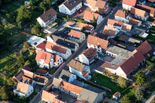 Saarstrasse from the southwest in Kandel in the state Rhineland-Palatinate, Germany from the plane