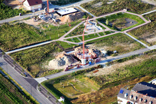 New development area Am Höhenweg in Kandel in the state Rhineland-Palatinate, Germany seen from above