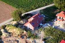New development area Am Höhenweg in Kandel in the state Rhineland-Palatinate, Germany seen from above