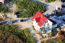 New development area Am Höhenweg in Kandel in the state Rhineland-Palatinate, Germany from a drone