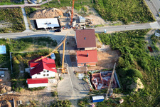 Oblique view of New development area Am Höhenweg in Kandel in the state Rhineland-Palatinate, Germany