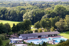 Forest swimming pool Kandel in Kandel in the state Rhineland-Palatinate, Germany out of the air