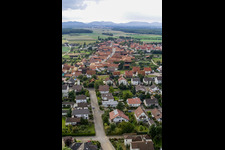 Main street from the east in Erlenbach bei Kandel in the state Rhineland-Palatinate, Germany