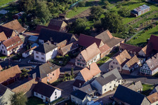 Aerial photograpy of Schleithal in the state Bas-Rhin, France