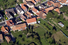 Schleithal in the state Bas-Rhin, France seen from above