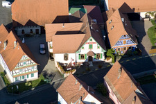 Schleithal in the state Bas-Rhin, France from a drone