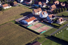 Aerial photograpy of Schleithal in the state Bas-Rhin, France