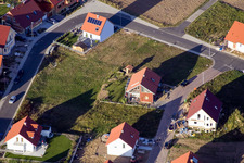 Aerial view of New development area An der Anhaide in the district Schaidt in Wörth am Rhein in the state Rhineland-Palatinate, Germany