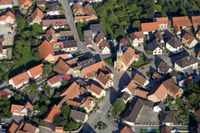 Aerial photograpy of Schaffhausen pres Seltz in Schaffhouse-près-Seltz in the state Bas-Rhin, France
