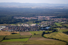 Soufflenheim in the state Bas-Rhin, France from a drone