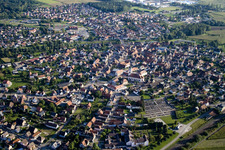 Drusenheim in the state Bas-Rhin, France out of the air