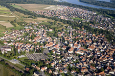 Drusenheim in the state Bas-Rhin, France from the plane
