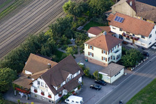 Aerial view of Rooms, Restaurant Gaukel in the district Urloffen in Appenweier in the state Baden-Wuerttemberg, Germany