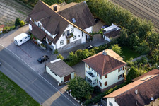 Aerial view of Gaukels Hotel and Restaurant in the district Urloffen in Appenweier in the state Baden-Wuerttemberg, Germany