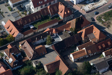 Aerial photograpy of Frankenhofpassage, Bahnhofstr in Kandel in the state Rhineland-Palatinate, Germany