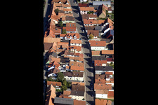 Aerial photograpy of Rheinstr in Kandel in the state Rhineland-Palatinate, Germany