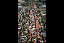 Oblique view of Rheinstr in Kandel in the state Rhineland-Palatinate, Germany