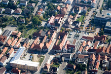 Main Street Rheinstraße Bahnhofstr in Kandel in the state Rhineland-Palatinate, Germany
