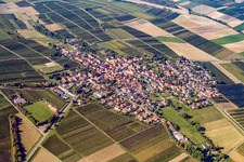 Wine-growing village from the southeast in Impflingen in the state Rhineland-Palatinate, Germany