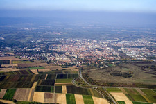 Aerial view of From the south in Landau in der Pfalz in the state Rhineland-Palatinate, Germany