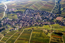Wine-growing village from the east in Ilbesheim bei Landau in the state Rhineland-Palatinate, Germany