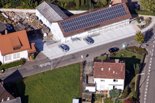Raiffeisenstraße x Mörzheimer Hauptstr in the district Mörzheim in Landau in der Pfalz in the state Rhineland-Palatinate, Germany from above